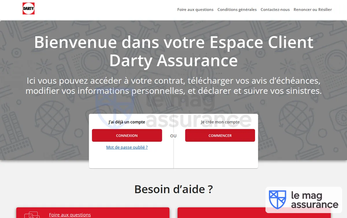 Capture : Assurance Darty
