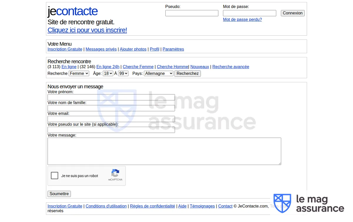 Capture : Contact