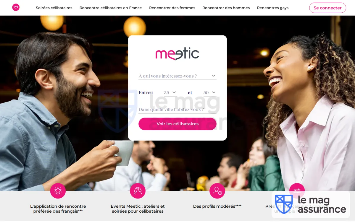 Capture : Site de rencontre sérieux et gratuit pour trouver l'amour | Meetic